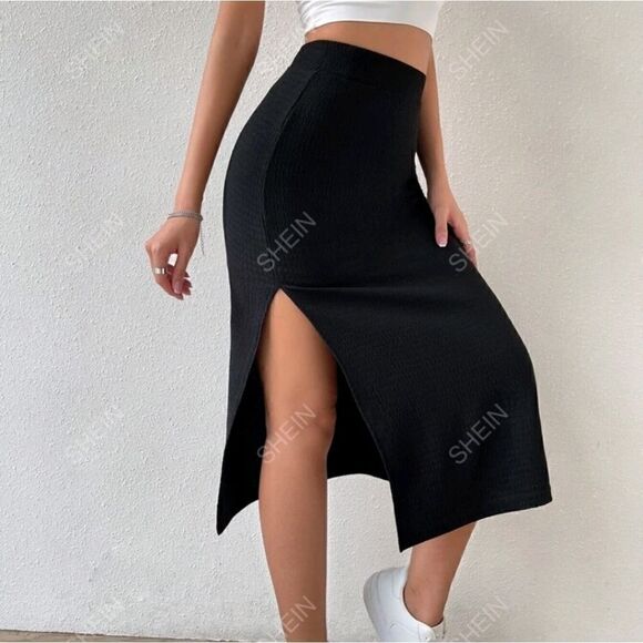 SHEIN Essnce High Waist Split Thigh Skirt - Picture 5 of 5